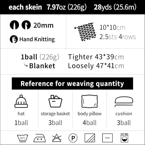 Franel Light Gray Chunky Chenille Yarn for Hand Knitting Blanket (8 Pack, Total 64oz) - Shed-Resistant Fluffy Jumbo Yarn for Crocheting, Super Bulky Big Yarn for DIY Throw, Pre-Wound & Tangle-Free - color: 09