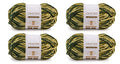Crafted By Catherine Blanket Multi Yarn - 4 Pack (213 Yards Each Skein), Camouflage Multi, Gauge 6 Super Bulky - color: Camouflage Multi, size: 10.5 oz/ 4 Pack