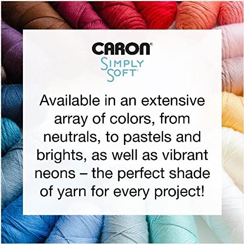 Caron Simply Soft Yarn for Crocheting & Knitting, Feathered Gray, 3-Pack | #4 Worsted Medium, Soft 100% Acrylic Yarn for Crochet, Knitting, Blankets and Crafts, 315 Yards, 170.1g/6oz per skein - color: Feathered Gray, style: Simply Soft