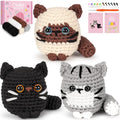 Crochet Kit for Beginners, Cat Crochet Kit for Adults Beginner | Complete DIY Crochet Starter Kit with Step-by-Step Video Tutorials, Easy Knitting Kit Cat Crochet Gifts - color: Kitty Friend