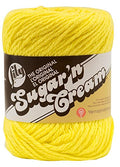Lily Sugar 'N Cream The Original Solid Yarn, 2.5oz, Medium 4 Gauge, 100% Cotton - Sunshine - Machine Wash & Dry - color: Sunshine, size: 2.5 oz