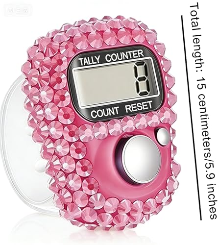 4Pcs Electronic Tally Counter with Display, Resettable Portable Electronic Finger Counter for Golf, Track and Field, Lap Counting - color: Pink