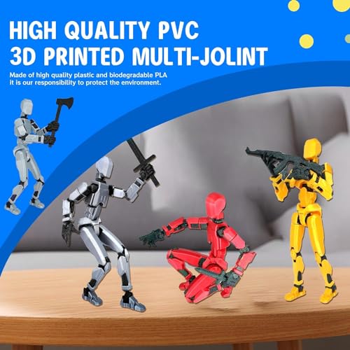 MerryXD T13 3D Action Figure,Assembly Completed Dummy Nova Titan Lucky 13 Action Figure 3D Printed Multi-Jointed Movable Toy Blue - color: Blue