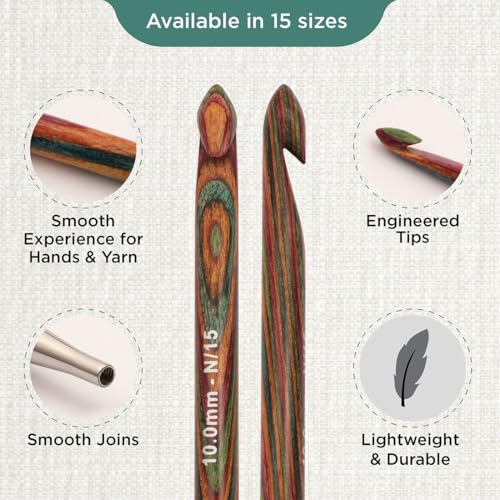 KnitPro Symfonie Afghan/Tunisian Crochet Hook | 10.00mm - size: 10.00mm