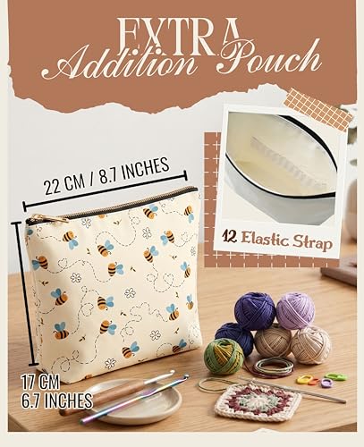 INNObeta Yarn Bag for Women, Crochet Knitting Storage Bag-Bee - color: Bee