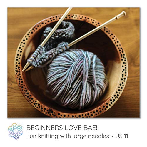 BAE by Living Dreams Yarn. Cuddly, Strong & Super Soft for Next to Skin Winter Knits. 100% Extrafine Merino Bulky Roving Yarn, Mon Amour - color: Mon Amour
