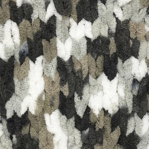 (1 Skein) Lion Brand Yarn Off the Hook Bulky No Needle Yarn, Snowy Cosmo | Jumbo Finger Knitting & Crochet Craft Fiber for Beginners, Kids, Classrooms, Create Blankets, Pillows, Stuffed Animals - color: Snowy Cosmo, size: 1 Pack