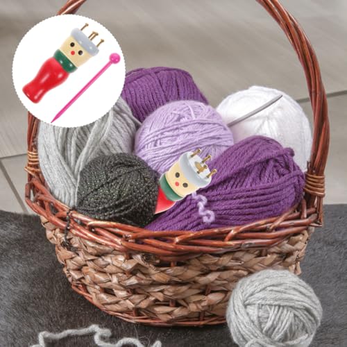 EXCEART Wooden French Knitter with Needle DIY Knitting Toy for Yarn Wool Braids Handheld Yarn Maker Craft Tool for Beginners Kids and Creative Craft Projects | For Wool Yarn, Braided Rope, Beginners and Kids, Weaving Supplies