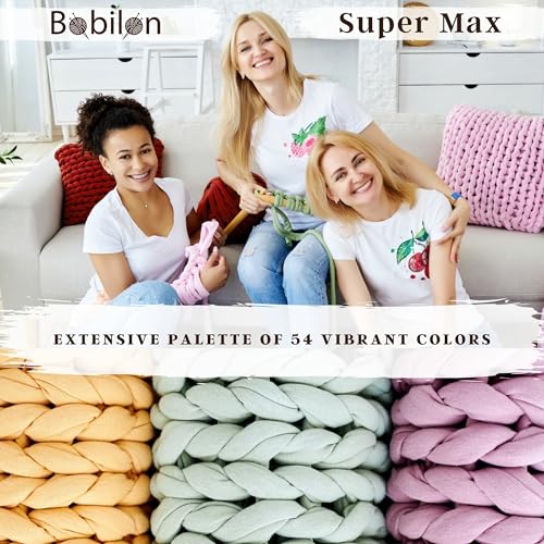 Bobilon Giant Chunky Cotton Yarn 3.3 lbs, Arm Knitting - Nude | 100% cotton giant yarn for arm knitting; great for chunky blankets, pet beds, rugs and baskets; new fabric, not recycled - color: Nude