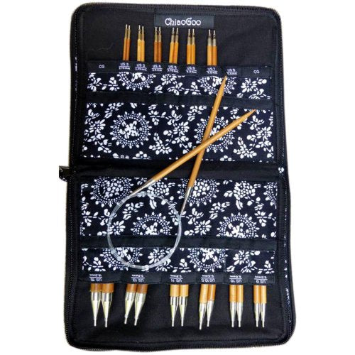 ChiaoGoo Spin Bamboo Complete Set, 5-inch (13 cm) | US 2 - 15 (2.75-10 mm) [S][L] - size: US 2-15