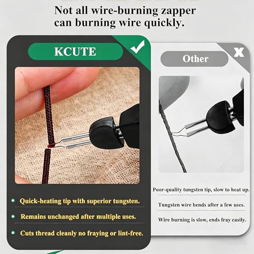Chispee Thread Burner with 3 Pcs Replacement Tips for Finishing Bead Weaving, Fast Melting Wax, Leather Heat Transfer, and Stringing Projects (Gold) - color: Thread Burner Ii+3 Tips