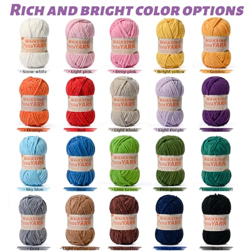 （4 Pink） 4 Pack Super Soft Fuzzy Chenille Chunky Yarn for Crocheting, 400g (350yds) Fluffy Velvet Yarn for Hand Knitting Baby Blankets Weaving Craft - color: 4 Pink