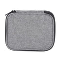 Crochet Hooks Storage Bag 2 Layer 600D Oxford Fabric Knitting Needles Organizer Zipper Flat Open Protective Cover Travel Case Gray