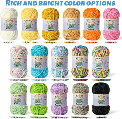 3 Pack Fuzzy Chenille Yarn for Crocheting,Velvet Baby Blanket Yarn for Crocheting,Soft Plush Yarns for Hand Knitting,(300 g/393yds) Fluffy Amigurumi Crochet Yarns (3 White Coffee) - color: 3 White Coffee