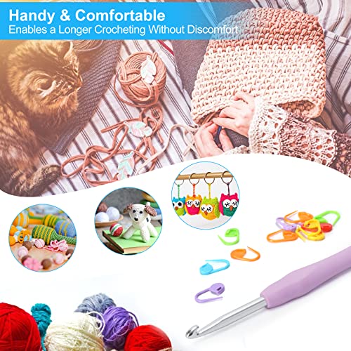 Vodiye Professional Extra Long 6.5mm Crochet Hooks, Ergonomic Handle Set for Beginners & Experienced Lovers - size: 1pc - 6.5mm