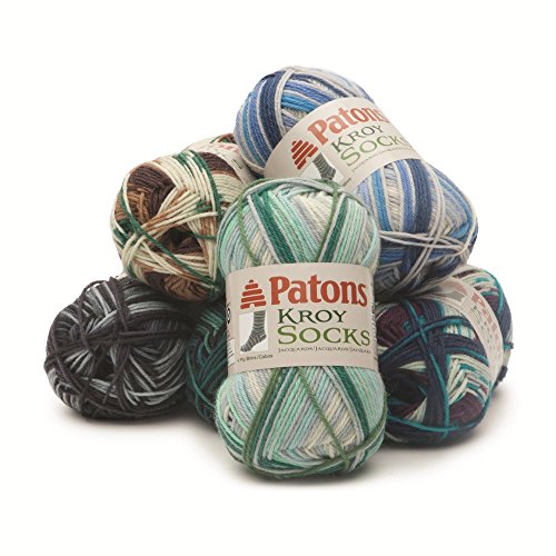 Spinrite Yarns Patons Kroy Socks, 1.75 Ounce, Coastal (Pack of 3) - color: Coastal Stripes, size: 50 g/1.75 oz, 152 meters/166 yards (Pack of 3)