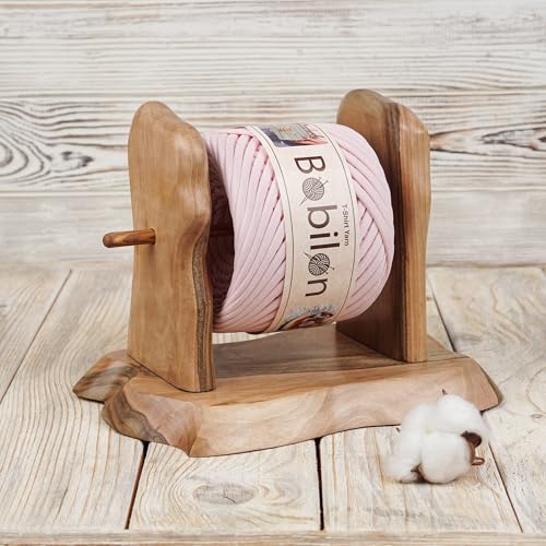 Bobilon 3-5 mm Cotton Yarn - Crochet, Knitting, Macrame - Apricot Crush | 100% cotton t shirt yarn for amigurumi, crochet, knitting and macrame; new fabric, not recycled; 109 yds - color: Apricot 1