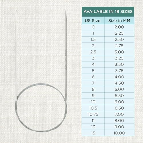 KnitPro Stelo Lace Circular Needles 16" (40cm) | US Size 1 (2.25mm) - size: US Size 1 (2.25mm)