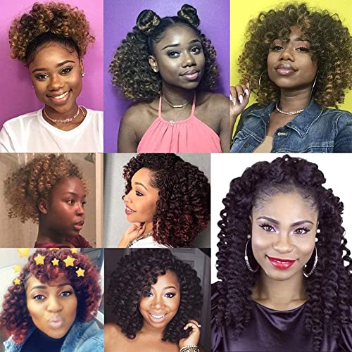 5 Packs Wand Curl Hair 8inch Jamaican Bounce Synthetic Crochet Twist Braids Hair Extension 20strands/pack Xtrend Hair (27613#, 5packs/Lot) - color: 27613#, size: 8 Inch (Pack of 5)