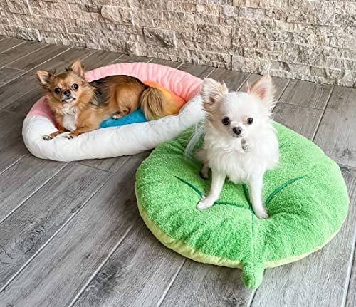 TONBO Soft Plush Extra Small Cute and Cozy Leaf Dog Cat Bed, Washer and Dryer Friendly (Leaf) - color: Leaf