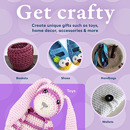BeCraftee Crochet Hooks Kit - 31 Piece Set with 9 Ergonomic Hook Sizes, 6 Yarn Needles, Additional Knitting & Crochet Supplies and Carrying Case, for Adults and Kids, Comfortable/Easy to Use