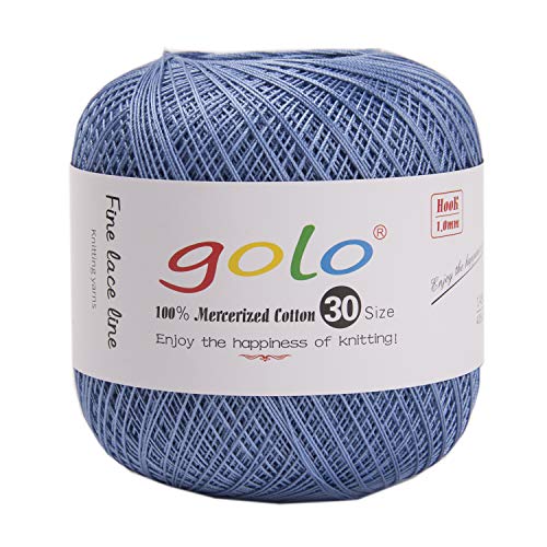 golo Crochet Thread for Hand Knitting Crochet Yarn for DIY 799 - color: 799 Sky Blue