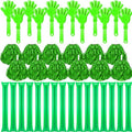 40 Pcs Green Hand Clappers and green Thunder Sticks Pom Poms cheerleading Noise Makers for Sporting Events Football Games School Team Spirit Items Party Favors Dance - style: green