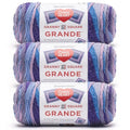 Red Heart Granny Square Grande Yarn for Crocheting, Grandiose, 3-Pack | All In One Granny Square Grande Yarn, #4 Medium Worsted Weight 100% Acrylic, Makes 12-Inch Squares, 440 yards, 250g/8.8oz - color: Grandiose
