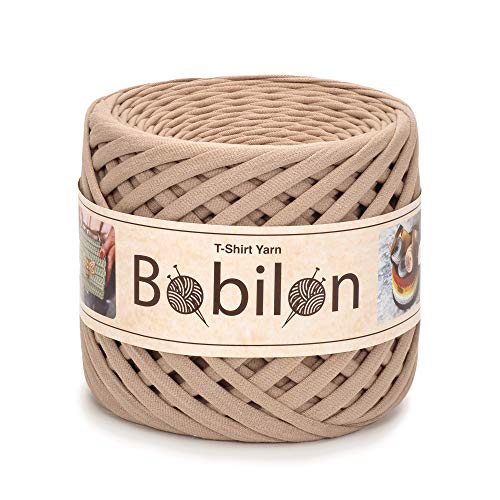 Bobilon 3-5 mm Thin Cotton T-Shirt Yarn for Amigurumi - Caramel | 100% cotton t shirt yarn for amigurumi, crochet, knitting and macrame; new fabric, not recycled; 109 yds - color: Caramel