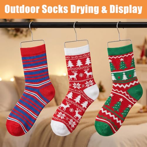 Afcabakila 3 Pairs Stainless Steel Sock Blockers Knitting for Adults in Small Medium Large for Knitting Crochet Socks Drying Hanger for Shaping and Displaying