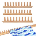 46-Inch Chunky Blanket Loom, Adjustable 3-Section Wooden Frame | Modular Design, No-needle Required, for Chunky Yarn Blankets, Lap Throws, Pillow Covers, and Beginner DIY Knitting Projects