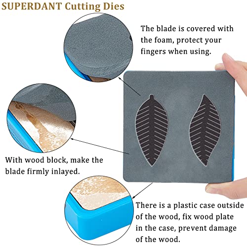 SUPERDANT Tassel Leather Cutting Die 2 Shapes Feather Earrings Wooden Die Cuts Earring Die Cutting for Women Girls DIY Art Crafts Fabric Accessory Earring Jewelry Making - color: Tassel