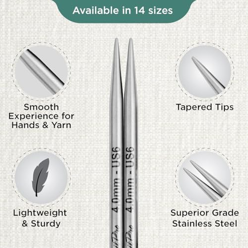 KnitPro Stelo Lace Interchangeable Tips 4" (10cm) | US Size 6 (4mm) - size: US Size 6 (4mm)