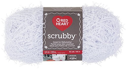 RED Heart E833.0010 Scrubby Yarn, Coconut - color: Coconut