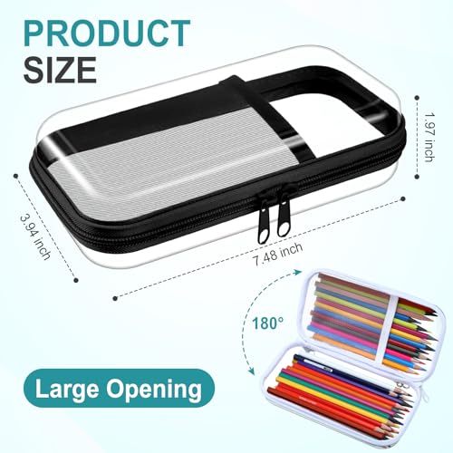 Sanwuta 4 Pcs Clear Hard Shell Zipper Case Plastic Case, Black and White - color: Black and White