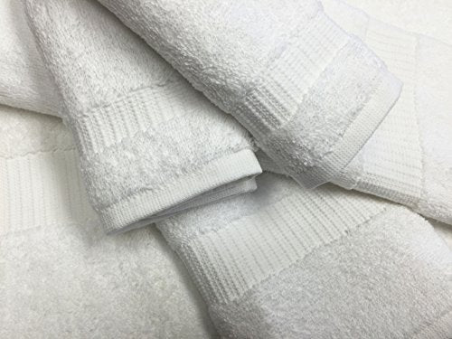 Optima Collection Platinum Level 16" X 30" White Hand Towels, Set of 2, 100% Eco-Friendly Pre-Consumer Regenerated Cotton | Cotton towel collection for bath, hospitality, guest bathrooms and daily use - size: Set of 2, style: Platinum Quality