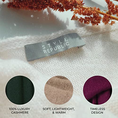 Cashmere Knitted Scarf for Women by Style Republic - color: Black
