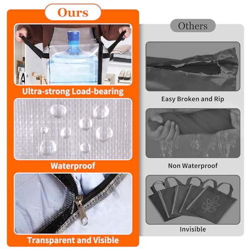 TasticTotes 4 Pack Clear Storage Bags for Comforter, Clothes & Bedding, 40L | Plastic Blanket Storage with Zipper & Handle, Foldable Moving Bags, Closet Organizer and Under-Bed Storage Containers - size: 40L