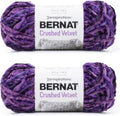 Bernat Crushed Velvet Potent Purple Yarn of 300g/10.5oz - Polyester - 5 Bulky - 315 Yards - Knitting/Crochet (Pack of 24) - color: Potent Purple, size: 24 Pack, style: Crushed Velvet