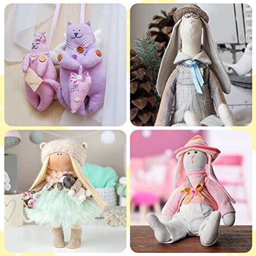 TOAOB 36 Set Doll Joints Assorted Size White Plastic Animal Joints Bear Making Accessories for Doll Making Limbs and Head Joints
