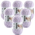 Skinny Chenille Yarn for Crocheting and Knitting, 6 Pack of 50g/158yds - 948yd Total, Soft Fluffy Yarn for Crochet Amigurum & Baby Blankets, Thin Chenille #2 Plush Crochet Yarn (6, Light Purple) - color: Light Purple