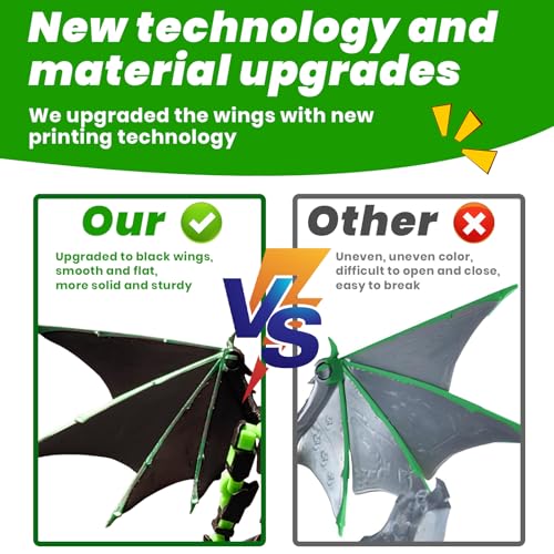 (Assembly Completed) T13 Action Figure Set,Dummy 13,Articulated Robot with Demon Wings, Titan 13 Robot,Mision 13,t13 Action Figure Accessories(Green Black) - color: Green Black