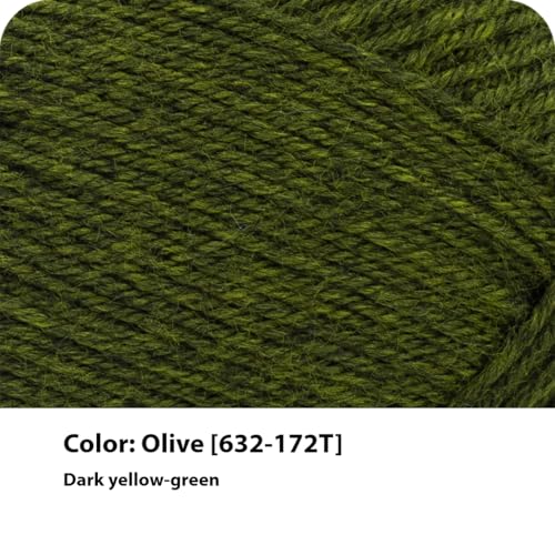 Lion Brand Yarn, Wool-Ease Recycled Crochet Yarn, Olive, Green, 1 Pack | Recycled Worsted Weight Wool Acrylic Blend Knit & Crochet Fiber for Warm Blankets, Cozy Sweaters, Fall & Winter Hats - color: Olive, size: 1 Pack