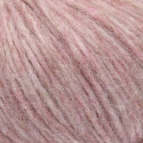 Baby Alpaca Merino Yarn 3 Skeins 150g Worsted Weight Knitting Lilac Rose | Pullu baby alpaca merino blend made in Peru 3 skeins 150g 426yd total for knitting and crochet sweaters scarves and hats - color: Lilac Rose