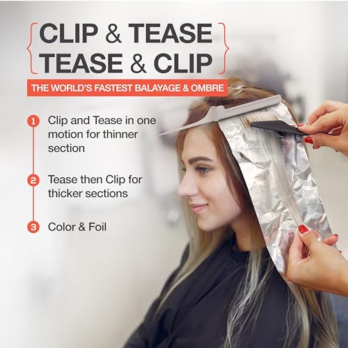 Rat Tail Combs, Teasing Comb, Flat Iron Combs for women, Parting Combs for braiding hair, Hairstylist essentials for Highlights - balayage board hair combs for styling & cutting (2 Pack) - color: White