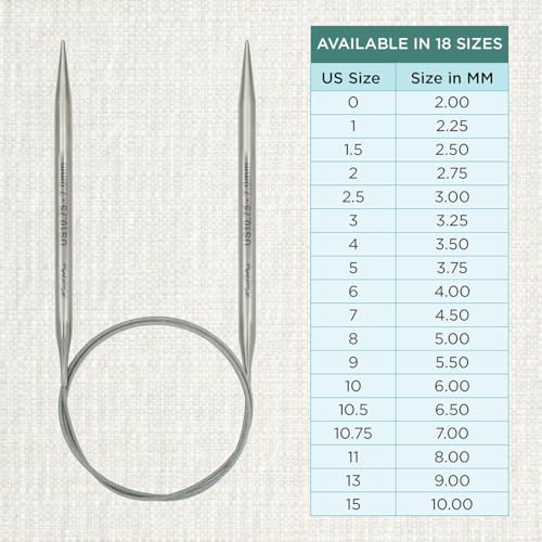 KnitPro Stelo Lace Circular Needles 16" (40cm) | US Size 10.75 (7mm) - size: US Size 10.75 (7mm)