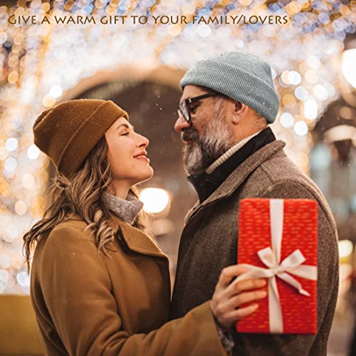 100% Cotton Beanie Hat Winter Hats Women Men Warm Knit Beanies | Double Layer Warmth ,Ultra-Soft Itch-Free Pure Cotton Knitted, Cuffed & Uncuffed Fisherman Slouchy Skull Cap for Womens Mens - color: 1pcs Light Grey