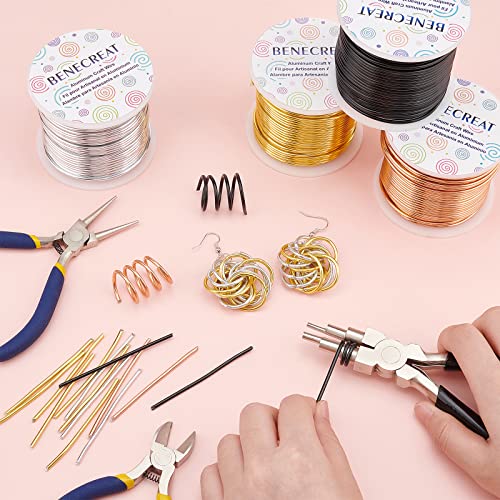 BENECREAT 12 17 18 Gauge Aluminum Wire (12 Gauge 100FT) Anodized Jewelry Craft Making Beading Wire Floral Gold Color Craft Wires for Air Plant Gardening, Model Making - color: Light Gold, size: 12 Gauge