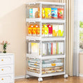 Kmiectse Clear Storage Bins with Lids - 4 Tier 32qt Plastic Stackable Bins | Clear Storage Bins with Lids - 4 Tier Plastic Bins with Wheels, Stackable Storage Bins, Closet Organizers Box - size: 32QT-4Pack&1Lid