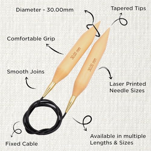 KnitPro Jumbo Fixed Circular Needles 47" (120cm) | 30.00mm - size: 30.00mm
